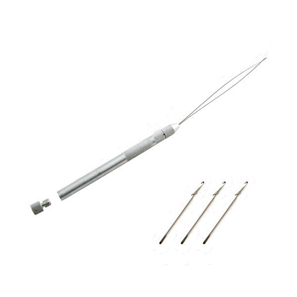 Hair extension threader top