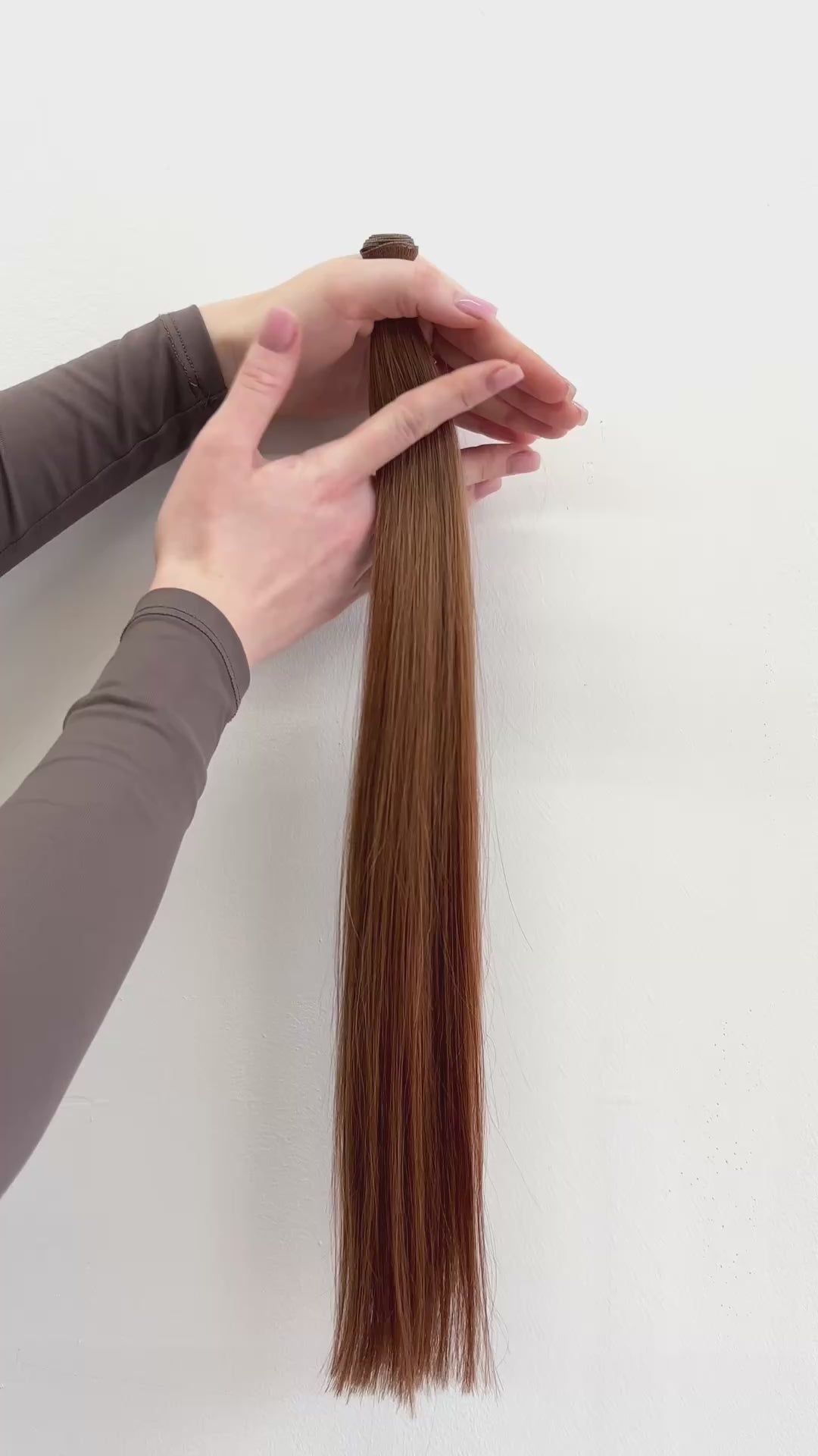 Clip In Extensions:  Light Copper #30