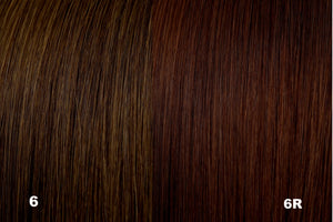 Clip In Extensions: Light Brown Red Tone #6R