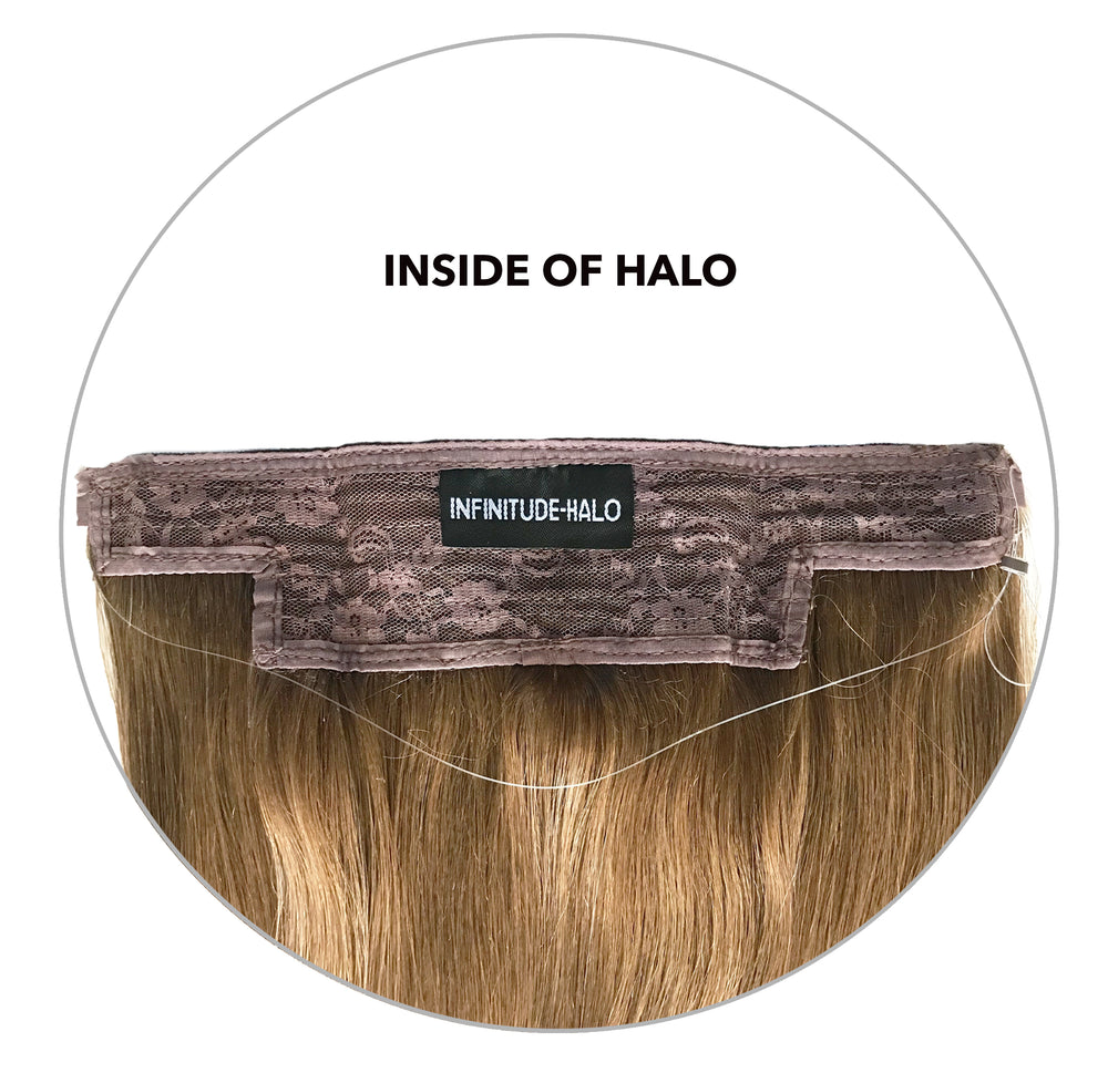 Halo Hair Extension: Light Brown Red Tone #6R