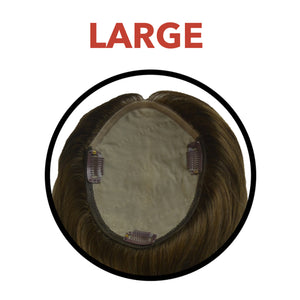 Silk Top of Head Piece: Medium Brown #4